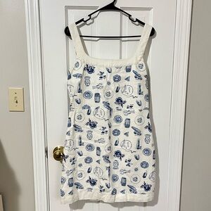 Abercrombie & Fitch White and Blue Dress